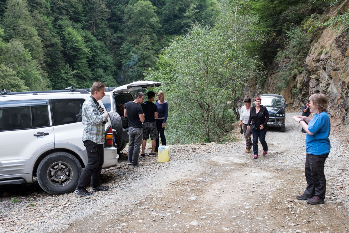 Erster Stopp für eine Brotzeit und diverses "Umpacken" auf der 'mainroad'