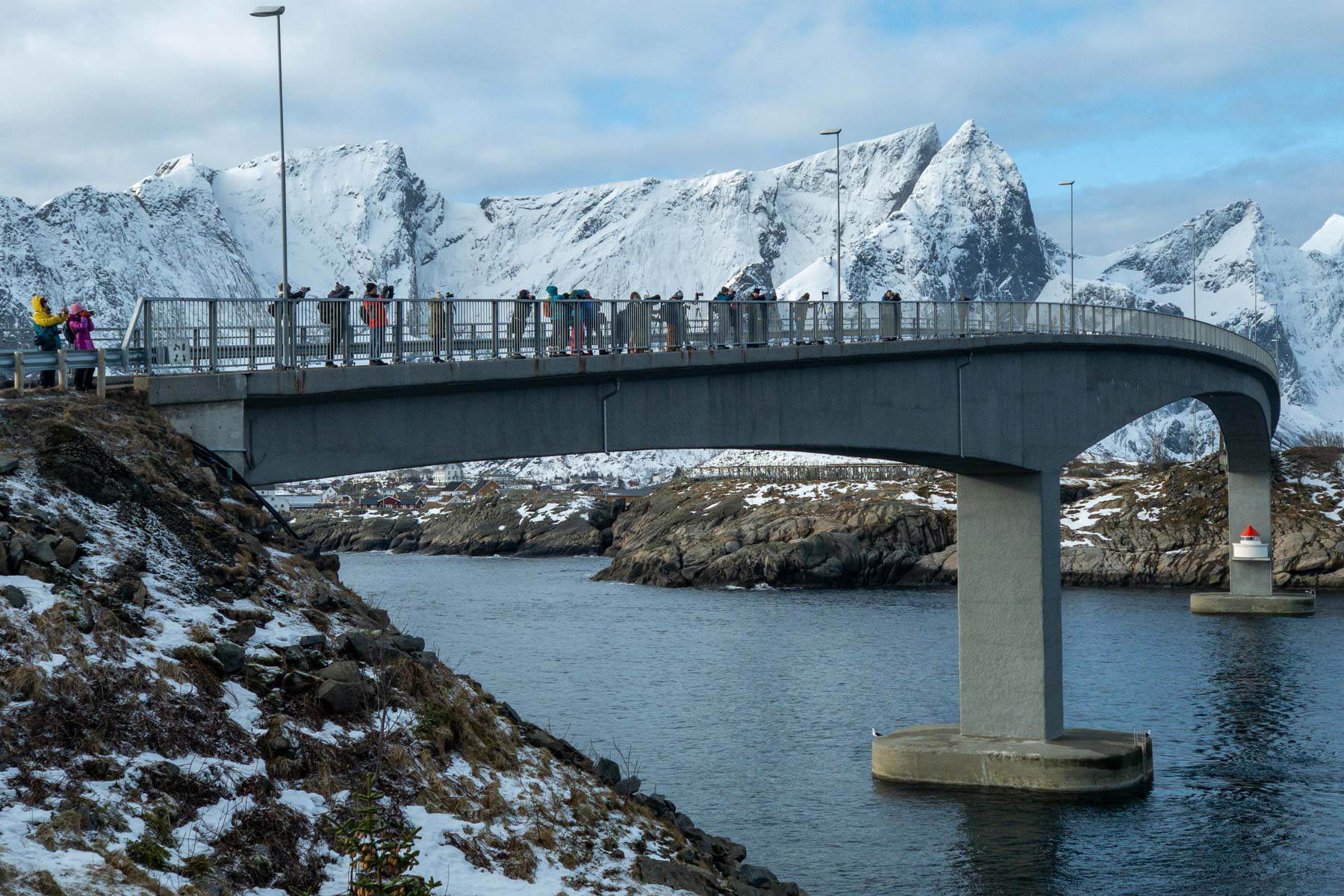 "Etwas" voll am Standpunkt für das typische Hamnøyfoto