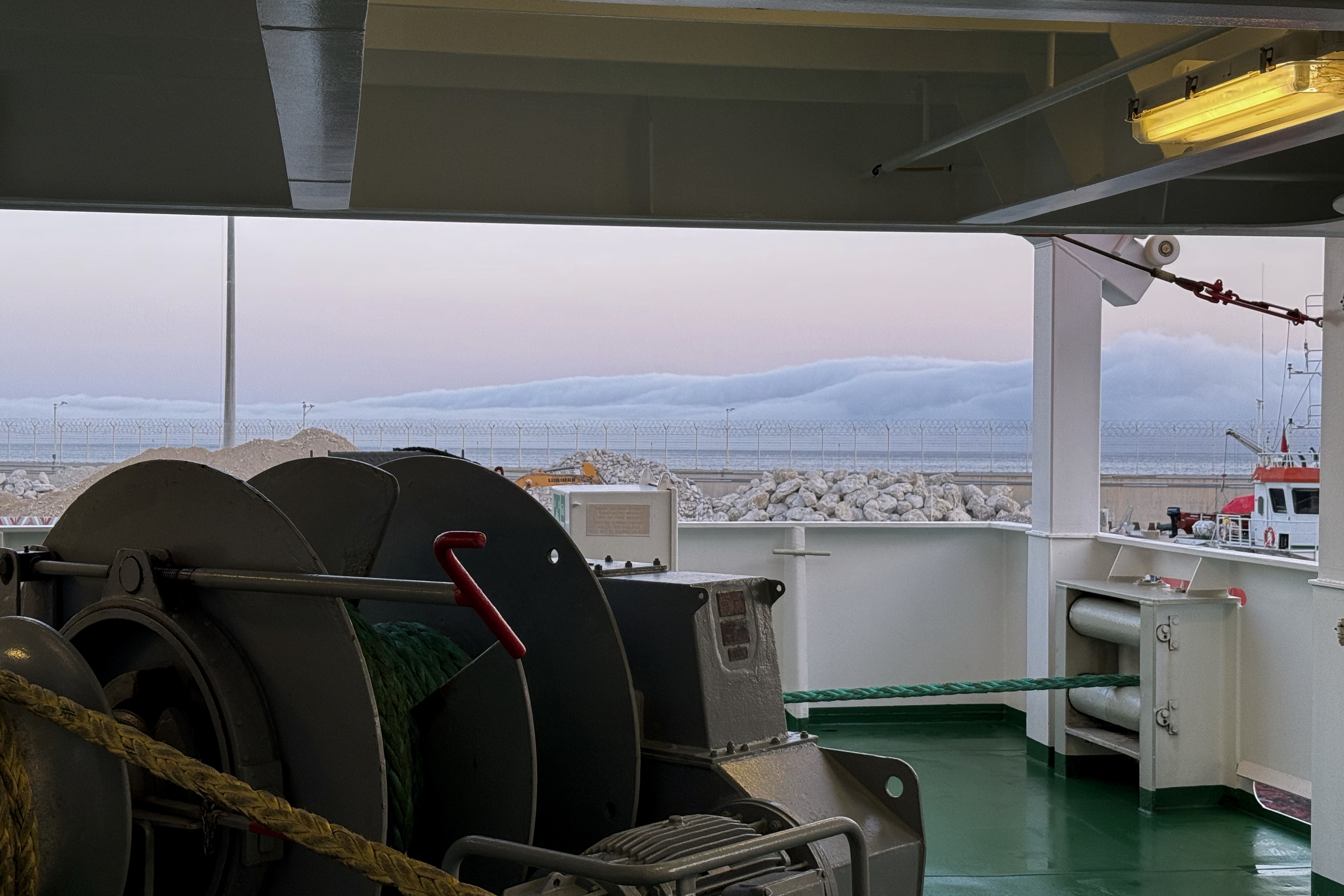 Nebel in der Straße von Gibraltar