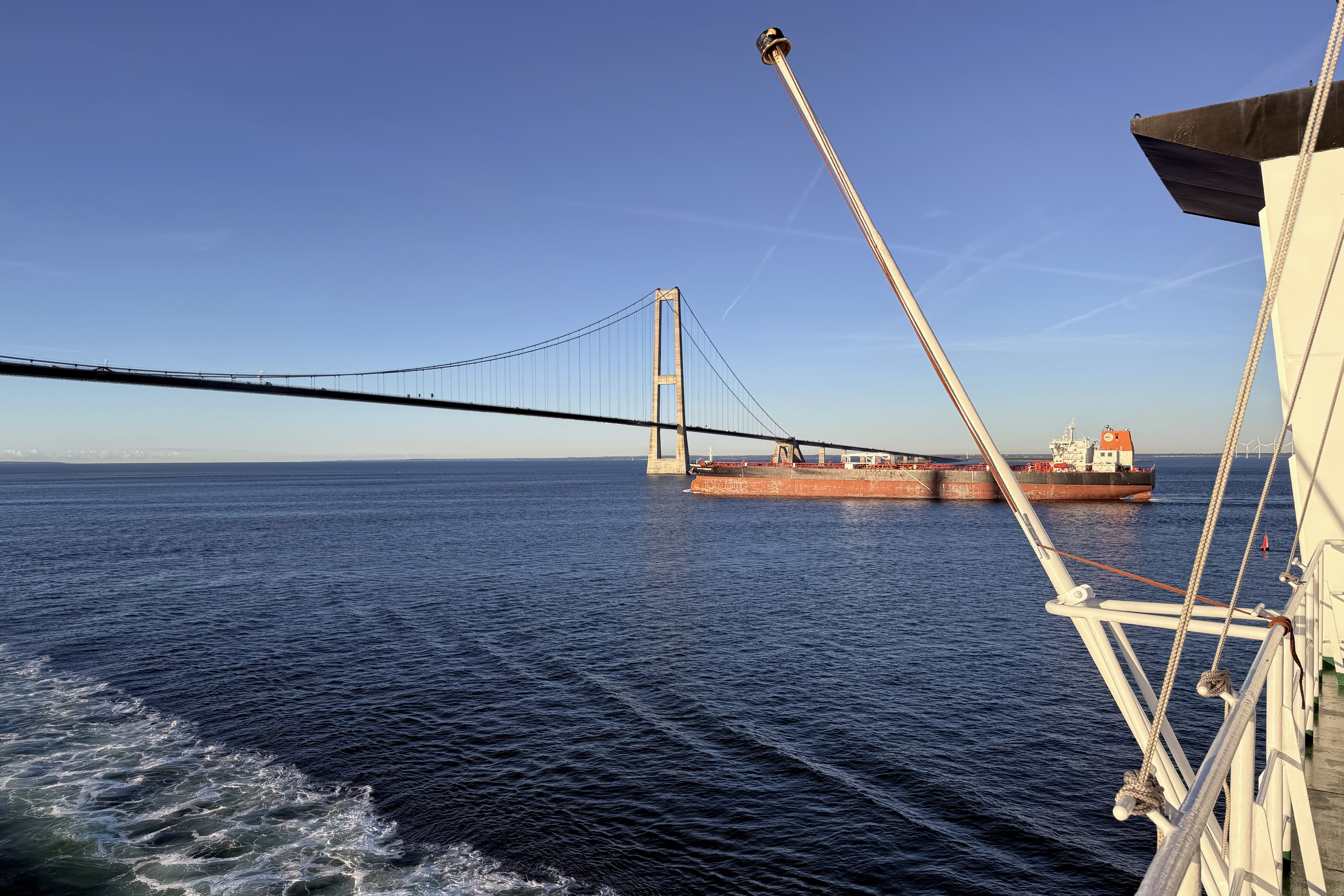 Großer Beltbrücke passiert