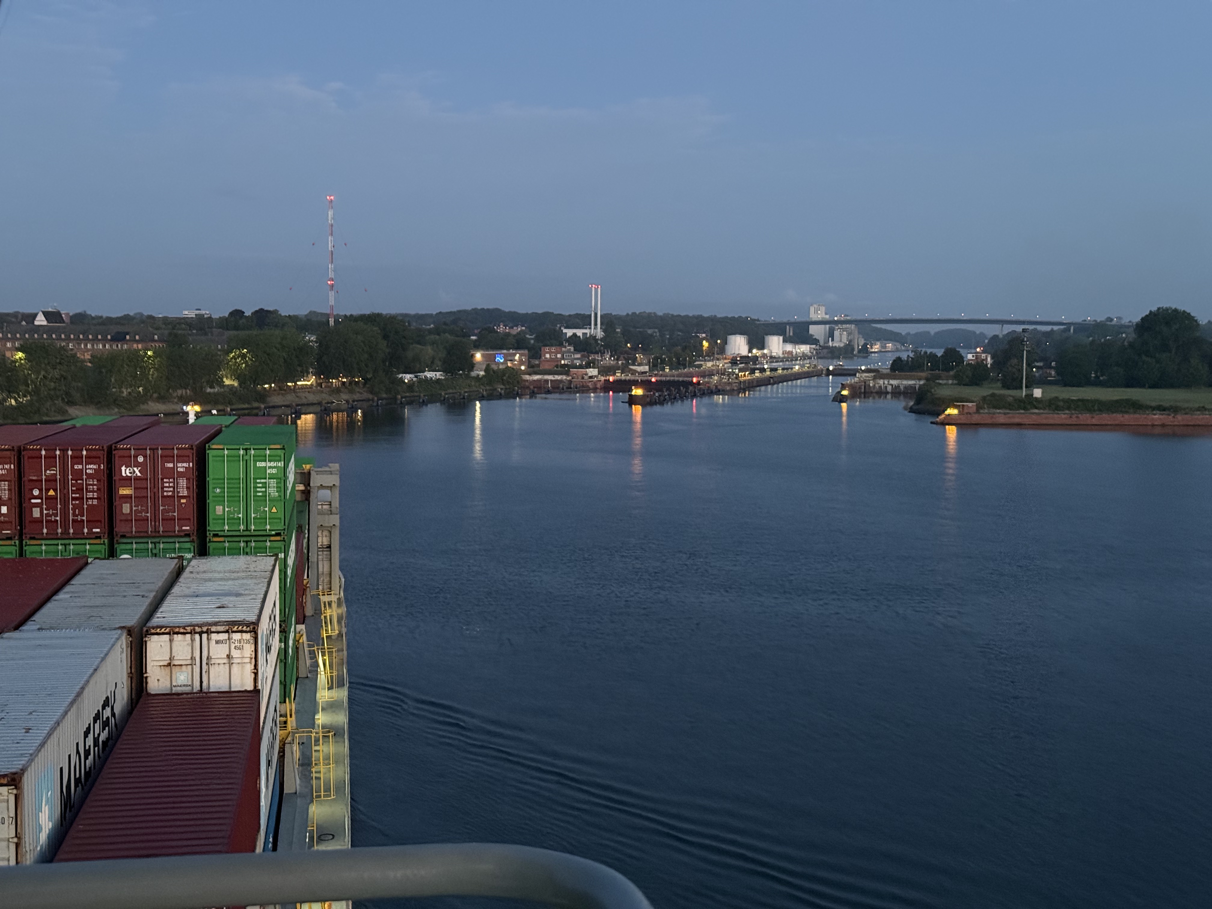 Schleuse in Sicht