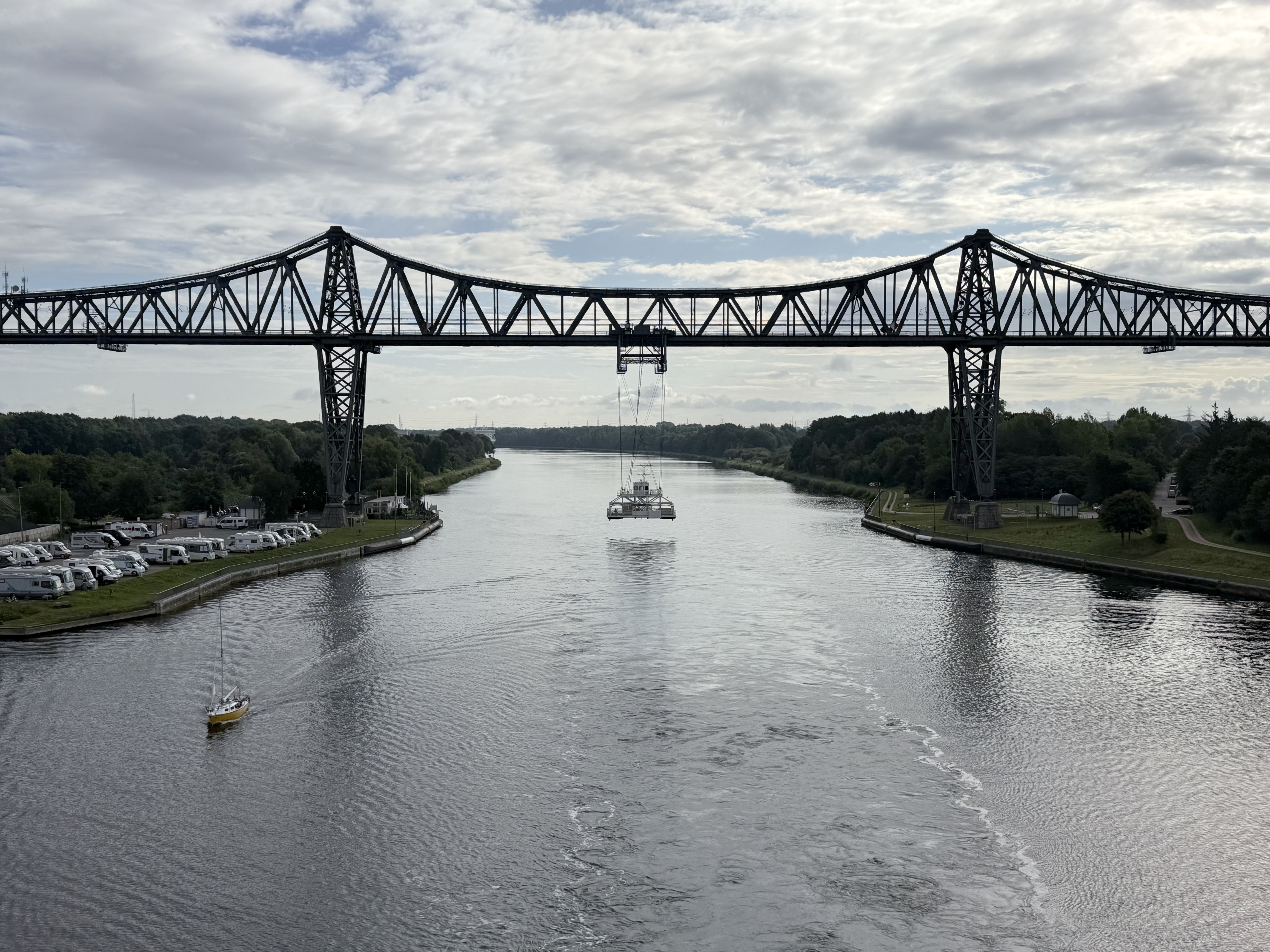 Hochbrücke Rendsburg mit Schwebefähre